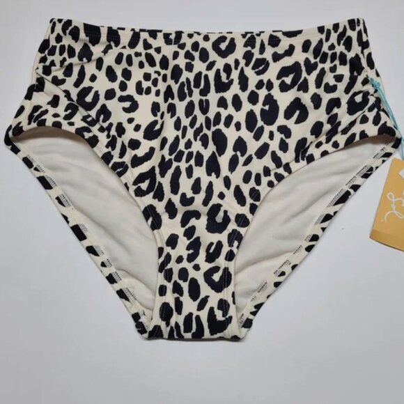 KONA SOL High Leg High Waist Medium Coverage Bikini Bottoms Animal Print - Picture 2 of 7